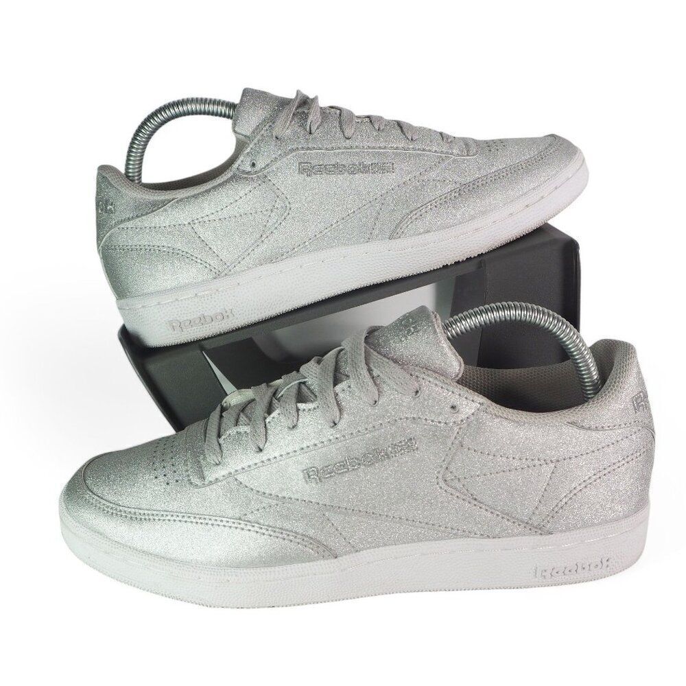 Reebok Club C SYN 'Diamond Pack' Casual Sneakers‎ Silver BD5758 Women's 8.5